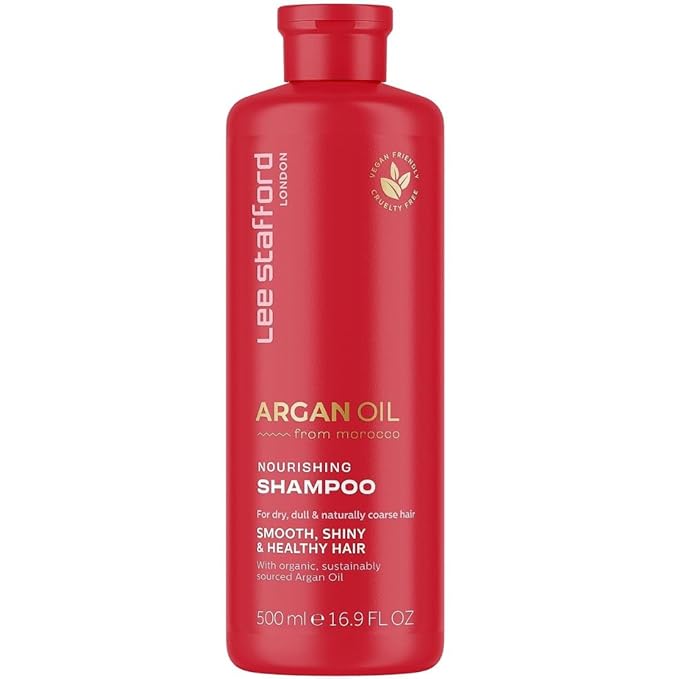 Lee Stafford Moisturizing Shampoo | Argan Oil Collection - Best for Dy, Dull Hair to Repair & Hydrate for a Silky Smooth Soft Shine, Highest Rated Gloss Finish, 16.9 Fl Oz