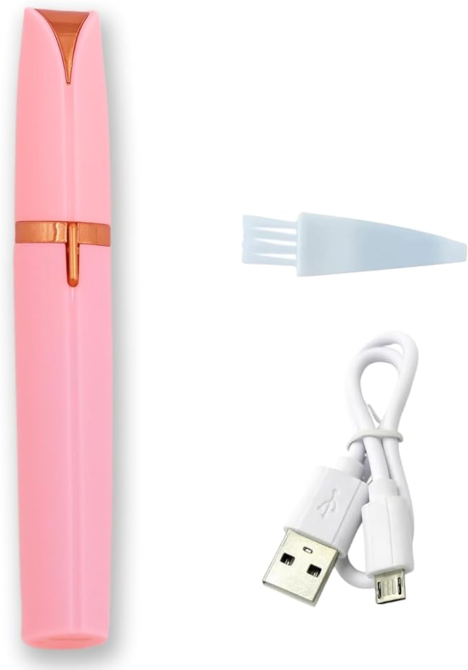 USB Rechargeable Portable Electric Eyebrow Trimmer Pen for Women,Painless Precision Eyebrow Hair Remover, Safe Eyebrow Shaver Razor Tool for face Leg Lip Armpit Hand(Pink)
