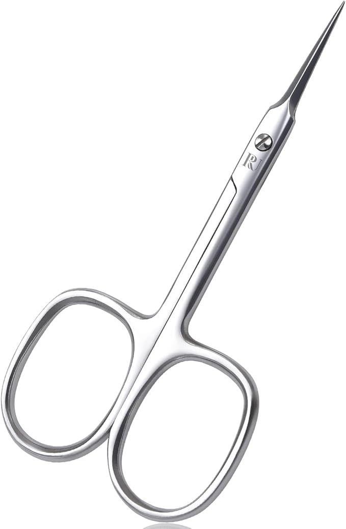 Cuticle Scissors Fine Small Extra Sharp Straight Blades Nail Scissors for Stainless Steel Sharp Pointed tip for Grooming Manicure & Pedicure for Eyebrow & Facial Hair Trimming Eyebrow Scissors.