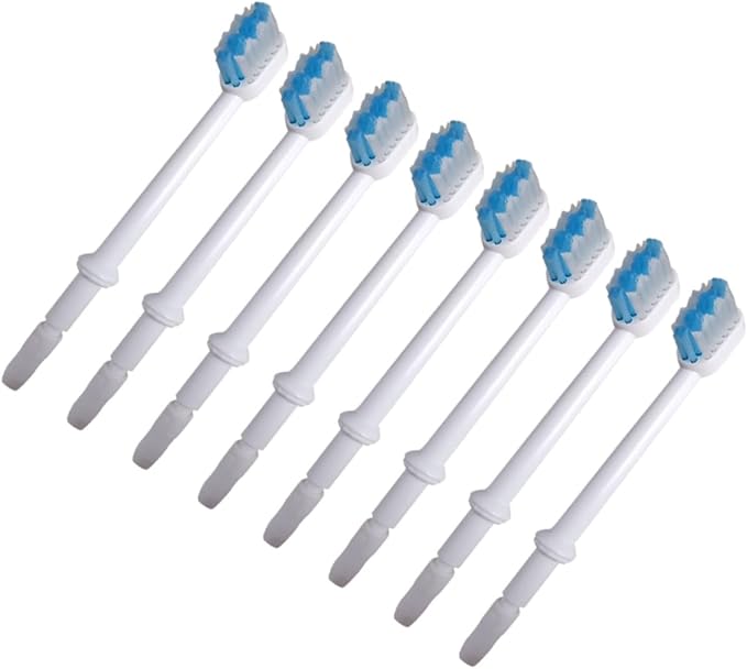3sets Replacement Brush Heads Compatible with Water Toothpicks Durable and Efficient for Deep Cleaning Between Teeth and Below Gumline 8pcs*3