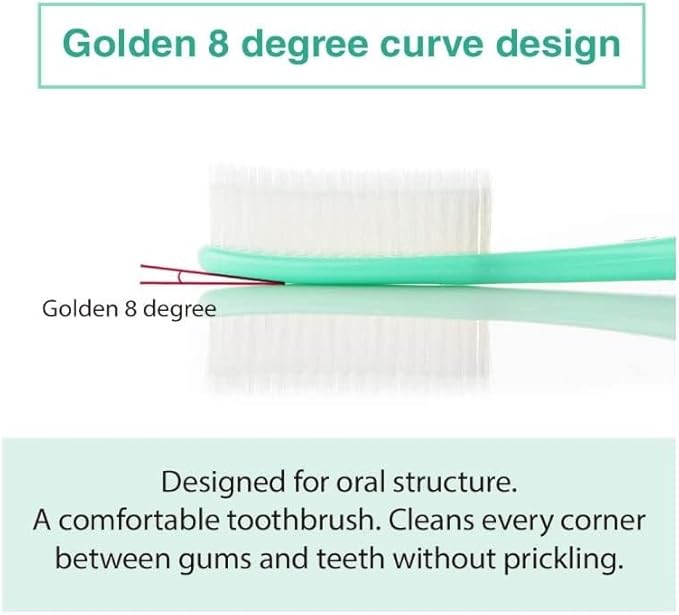Wangta Soft Toothbrush, 10 Pack (Stone White) – Best Manual Toothbrush for Maximum, Efficient Cleaning and Sensitive Gums and Teeth