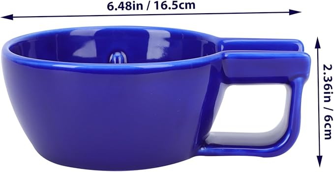 VALICLUD 1Pc Ceramic Shaving Bowl with Elegant Design Capacity for Easy Creation Men Shaving Supply for Home Use Comfortable Grip for Effortless Lathering