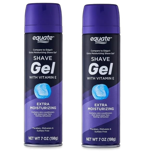 Generic 2 PACKS Shave Gel with Vitamin E, Extra Moisturizing, 7 oz, White