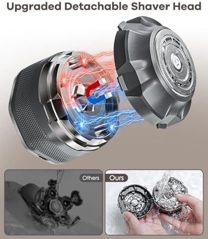 Head Shavers for Bald Men Magnetic Single Blade Electric Shaver with Super Large Blade 10000 RPM Motor IPX8 Waterproof LED Display,Valentines Day Gifts for him