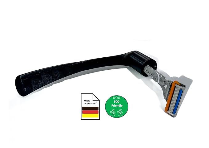 Back Razor Extension for Men – 8.3 Inch Travel Shaving Handle – Compact & Lightweight – Easy Back Shaving for Travel