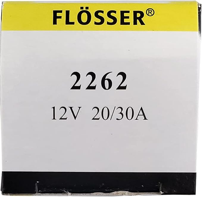 Flosser 2262 12V 20/30A Automatic DIN Rail Mount Normally Open Multi Purpose Relay