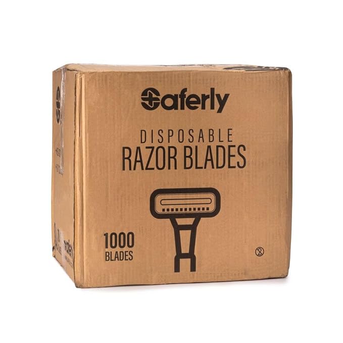 Saferly Double Blade Disposable Razors for Women and Men Shaving and Body Hair Removal, Bulk Box of 100