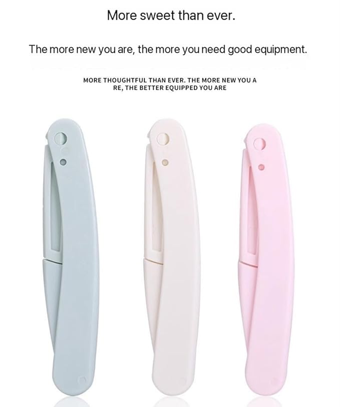 30 Pack Women's Eyebrow Razor Knife Facial Hair Shaver Folding Safety Cover Precision Trim for Fine Hair Random Color