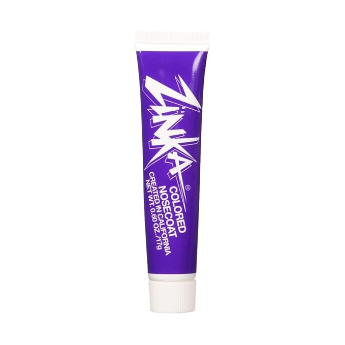 Zinka Colored Zinc Oxide Sunblock – High Zinc Formula for Nose and Face, Water & Sweat Resistant, Purple
