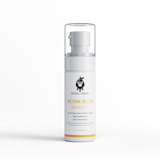 Tribal Chimp Sunscreen SPF 50 PA+++ | Face & Body, Broad Spectrum Sunblock, Invisible Mineral Sunscreen, Travel Size | For Women & Men | For Daily Use
