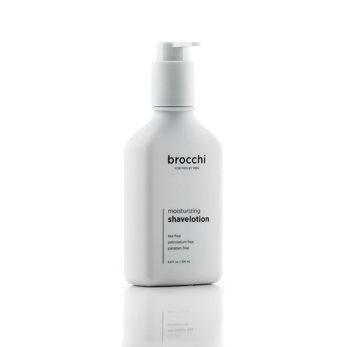 Brocchi | Deep Moisturizing Shave Lotion | 200ml | Tea Free, Petrolatum Free, Paraben Free, with Argan and Hemp Seed Oils for a Refreshing Shaving Experience