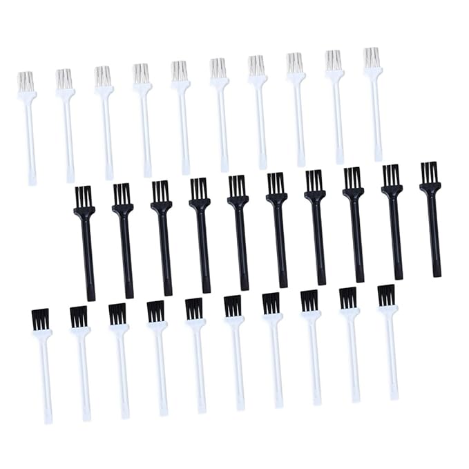 MERRYHAPY 60pcs Portable Keyboard Cleaner Brush Electric Shaver and Laptop Dust Brush for Cleaning Keyboards Circuit Boards Usb Ports and More Black White Black White