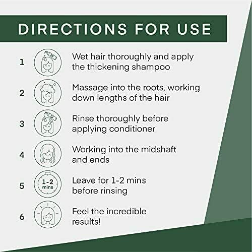 Cel Microstem Natural Hair Thickening Shampoo & Conditioner Set (2 x 8 fl oz) – Stem Cell Anti Thinning Shampoo – Professional Grade Biotin – Sulfate & Paraben Free - Suitable for Men and Women