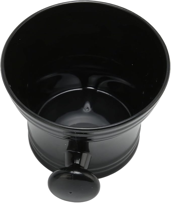 JTLB Black Plastic Large Capacity Shaving Soap Bowl with Handle, Comfortable Grip, Portable Shave Mug for Barber Home Travel, Excellent Material, Lasting Durability
