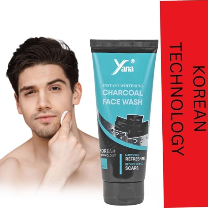 Yana Men's purifying charcoal face wash,cleanser