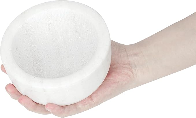 Linkidea Natural Marble Shaving Soap Bowl, Internal Groove Heat Preservation Shaving Bowl, Soap Shaving Bowl Gift for Men, Husband, Dad (White), RAC28-01