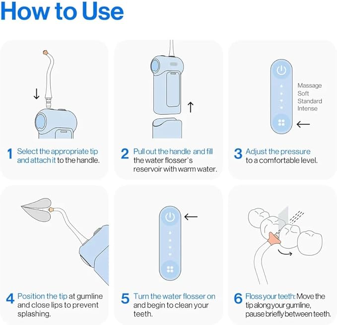 usmile C10 Portable Water Flosser – Travel-Friendly, 95-Day Battery, 4 Modes, 360° Nozzle, 180ml Tank, IPX7 Waterproof, Dentist-Recommended for Braces, Implants & Sensitive Gums (Inkstone Black)