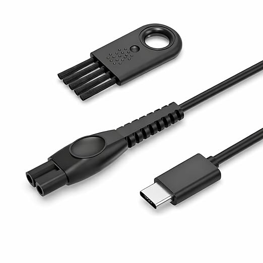 Superer 5V Charger Fit for Philips Norelco One Blade QP2724 QP2834 QP1924 QP4631 QP6542 QP4530, MG7910 MG5910 MG9510 MG9525, X3001 S3341 X3052, for Phillips Power Shaver Cable (USB-C 1-Pack)