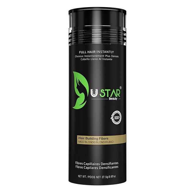 Ustar Hair buliding Fibers Medium Blond Quality Matches 27.5 grams 0.97oz