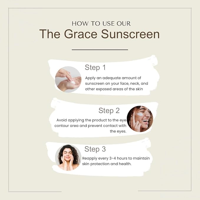 N-oocsY, The Grace Sunscreen Spf 50+ Pa++++++ With Zinc Oxide, Titanium Dioxide And Hyaluronic Acid | Lightweight With Multi-Vitamins | No White Cast | For Men & Women | 50 G, All