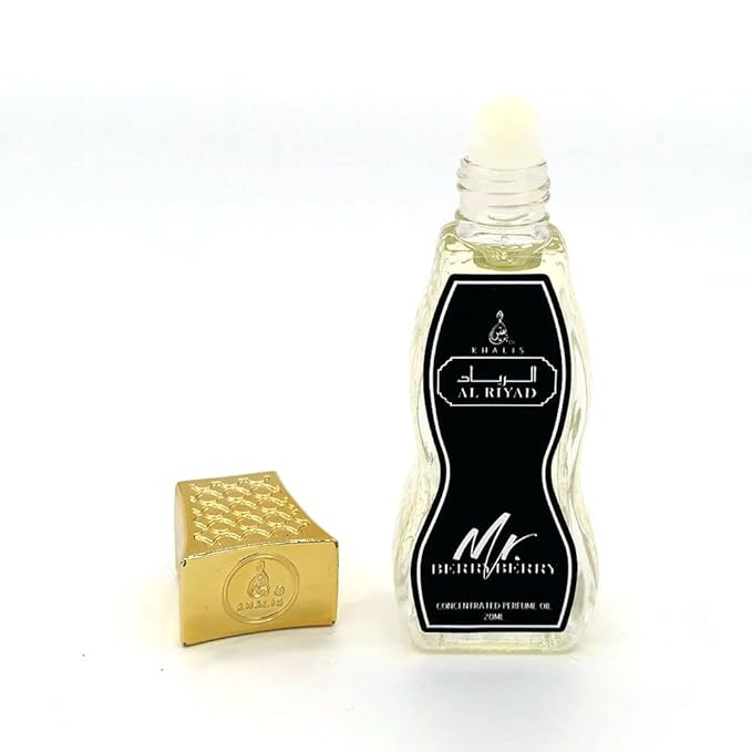 Maison d'Orient MR BERRYBERRY 20 mL Men's Roll-On Cologne, Alcohol-Free, Arab Cologne (Arab Perfume For Men) AL RIYAD Roll-On