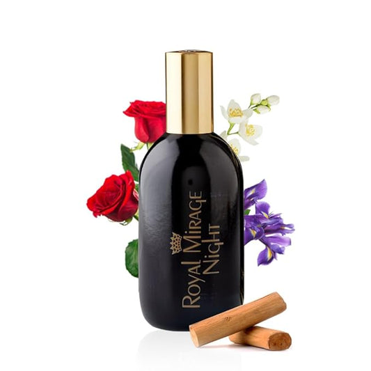 Royal Mirage Night Eau de Cologne - Premium Floral & Powdery Musk Fragrance Spray - 120ml (4 oz) Long-Lasting EDC - Authentic Heritage Scent