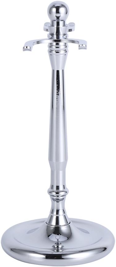 Razors Brush Stand, Heavy Duty Metal Shaving Holder, Alloy Storage Shaving Tool Stand Rack for Most Razors and Brushes (2#)