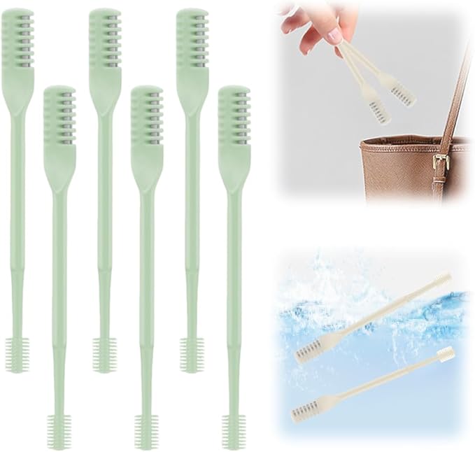 Nasal Hair Cutter, 2025 New Portable Manual Nose Hair Knife, Nasal Hair Trimmer for Men Women, 360 Rotating Nose Hair Removal Tool Travel Essential Halloween Christmas Gifts (Green, 6 Pcs)