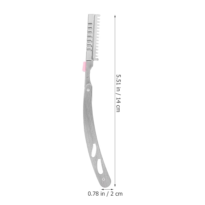 Vintage Manual Straight Razor for Men Foldable Hair Cutting Razor Beard Shaping Tool Eyebrow Trimmer for Salon and Home Use