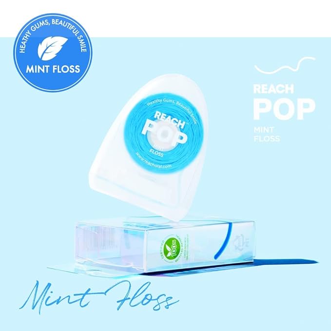 Listerine Ultraclean Access Flosser & Reach POP Dental Floss Bundle | Proper & Durable Oral Care & Hygiene | Effective Plaque Removal, Eco-Friendly Packaging, PFAS Free | Starter Kit + Mint 55YD