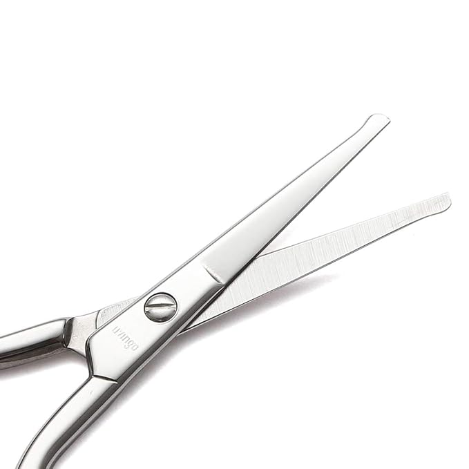LIVINGO Premium Manicure Rounded Tip Scissors Multi-purpose Stainless Steel Cuticle Pedicure Beauty Grooming Kit for Nail, Eyebrow, Eyelash, Dry Skin, Nose Hair 3.5 inch