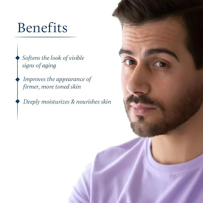 Blue Nectar Moisturizer Face Cream, Ayurvedic Anti Aging Wrinkle Cream for Aging Skin |Ancient blend of Saffron & Turmeric for Skin Firming | With Plant Based Collagen Booster(Men, 14 Herbs,1.7 Oz)
