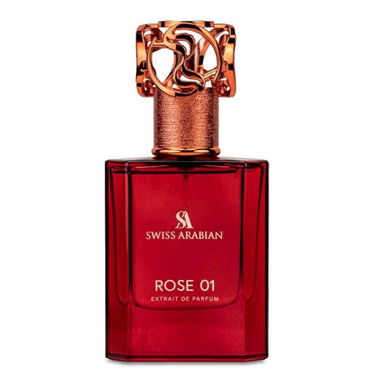 Swiss Arabian Rose 01 - Luxury Products From Dubai - Long Lasting, Addictive Personal EDP Spray Fragrance - Seductive Signature Aroma - 1.7 Oz