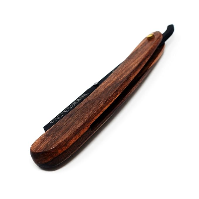 PRO Wooden handle Straight Edge Razor - For Barbers, Salons, and Hair Enthusiasts
