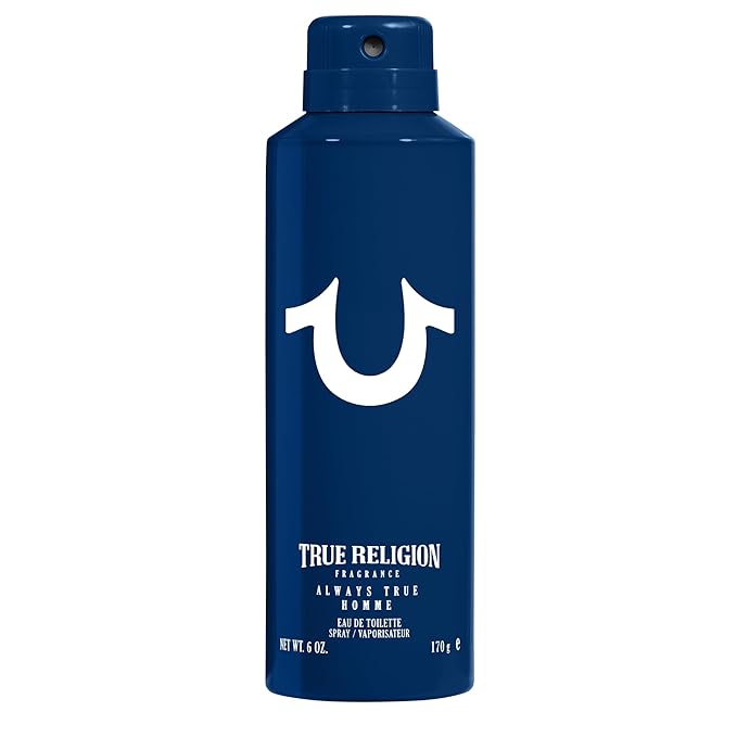 True Religion Always True Homme Body Spray for Men - Body Spray Cologne, EDT, All Over Men's & Boys Mist with Notes of Bergamot, Rosemary & Musk Fragrance - 6 fl oz