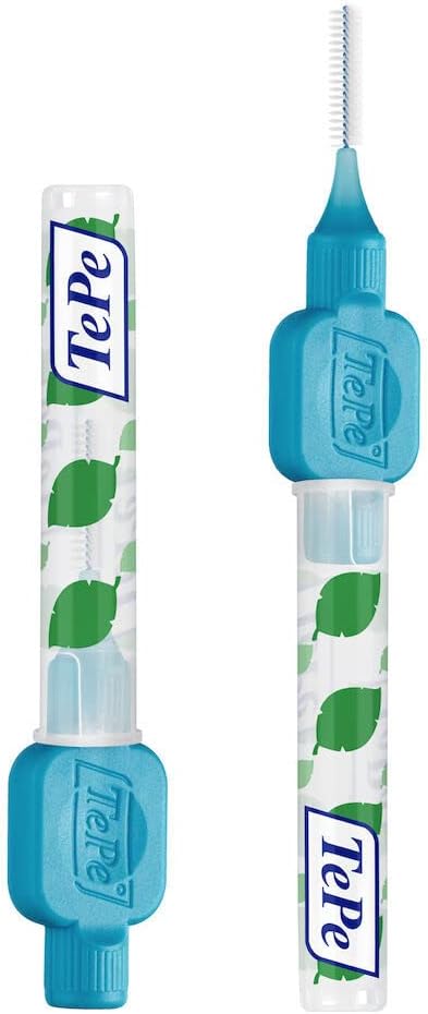 TePe Interdental Brush Original, Soft Dental Brush for Teeth Cleaning, Pack of 6, 0.6 mm, Medium Gaps, Blue, Size 3