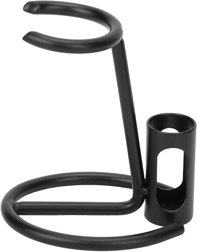 FILFEEL Razor and Brush Stand - Matte Black Metal Quick Drying Safety Razor Holder and Shaving Brush Stand - Practical Non Slip Razor Hanger Shaving Tool for Extra Stability