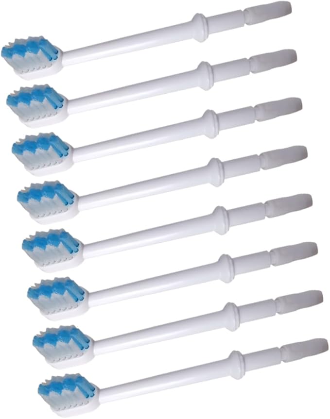 PartyKindom 8pcs Replacement Brush Heads for Oral Rinser Professional Water Toothpick Accessories Compatible Most Oral Rinser Easy to Install and Clean