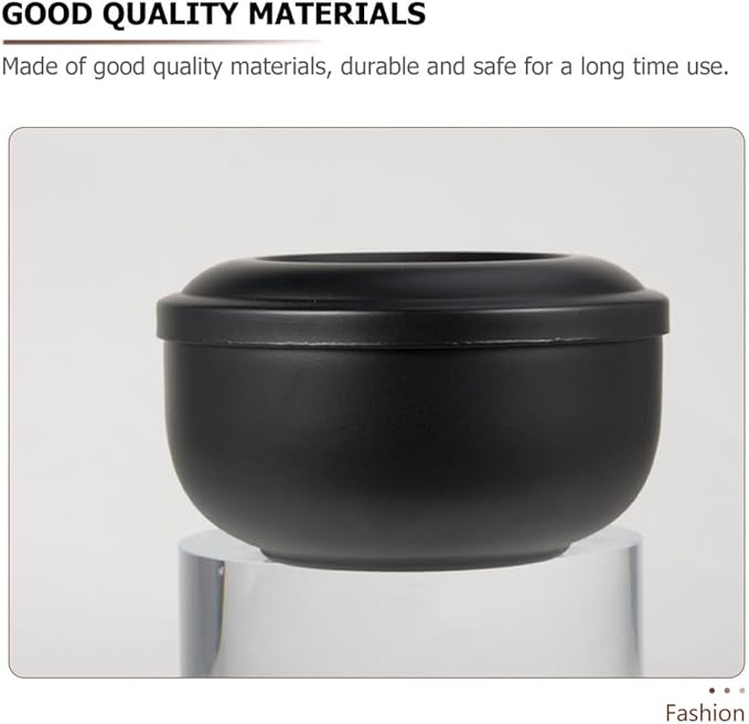 Men’s Stainless Steel Shaving Soap Bowl with Lid, Manual Foaming Shaving Container for Home Use, Sturdy Bubble Bowl for Wet Shave and Beard Cleaning
