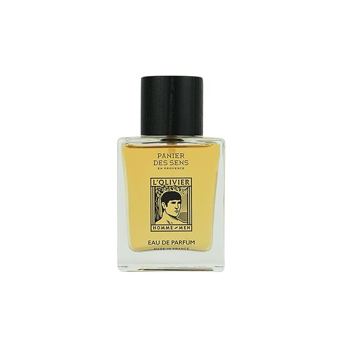 Panier des Sens L’Olivier Eau de Parfum for Men - Fresh Mediterranean Olive Wood, Cedar & Citrus Fragrance - Long-Lasting Natural Scent - 1.7 fl oz Spray