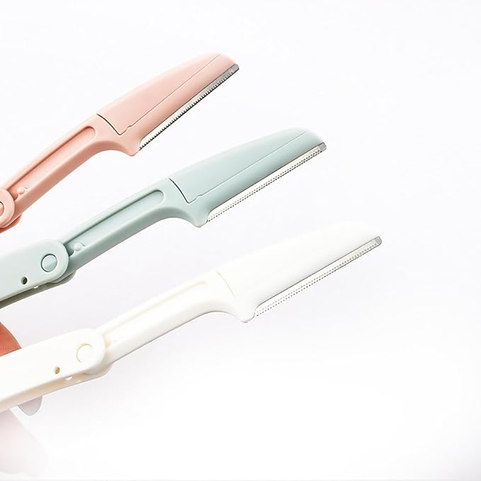 3 PCS Foldable Eyebrow Face Razors Multipurpose Eyebrow Trimmers Shaver Facial Hair Removal for Women
