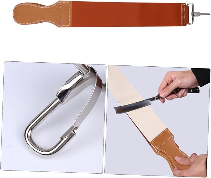 Happyyami Razor Sharpening Belt Rszor Strop Leather Straight Razor Strop for Knives Chisels