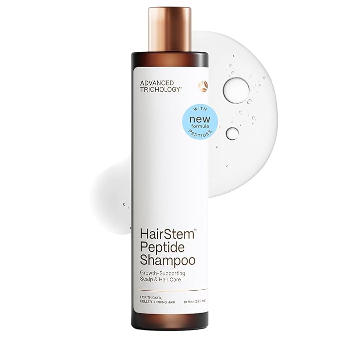 Hairstem™ Peptide Shampoo for Hair Growth | Peptide-Infused for Fuller, Stronger Looking Hair | Copper Tripeptide-1, Biotinoyl & Acetyl Peptides + Botanical Nutrients