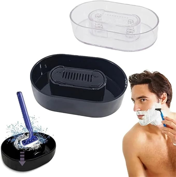 Razor Rinser - Ultimate Razor Rinser for Men - The Clean Shave Razor Rinser Cleaner for Shaving Razors - Razor Blade Cleaner with Safety Razor Attachment - Ideal Shaver Blade Cleaning Device