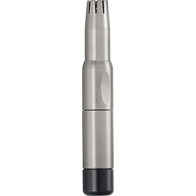 ZWILLING Nose and Ear Hair Trimmer (Travel Size, Internal, Rotating Blades, Safe to use, Hypoallergenic), Premium, Silver, 3 inch