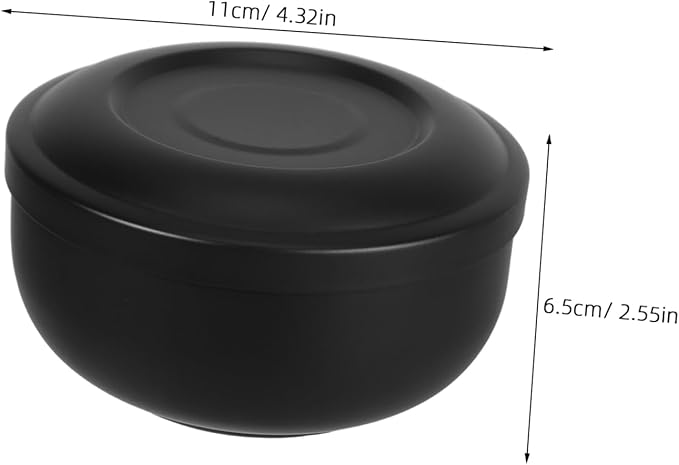 Zerodeko Stainless Steel Shaving Soap Bowl Lid Portable Shaving Accessory for Men Moisture Retaining Design Tool for Home and Travel