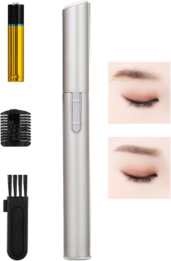 Electric Eyebrow Trimmer - Facial Hair Remover Electric Eyebrow Trimmer | Versatile Silent Trimming Device Beauty Tools for Face Leg Chin Lip Area Arm Armpits Body Daily Office Travel