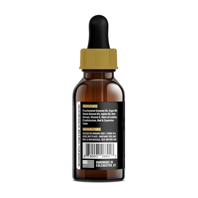 Beard Octane: Liquid Gold - Natural Beard Oil w/Argan Oil - 1 Oz - Promotes Healthy Softer Beards - Made in USA - Premium Handcrafted Beard Care