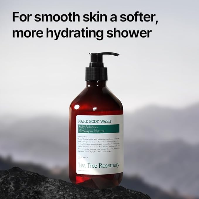 Body Wash - Tea Tree Rosemary 16.9 fl. oz. / Rich Foam Cleanser with 5 Herbal Extracts, AHA & Pore Purifying Agents