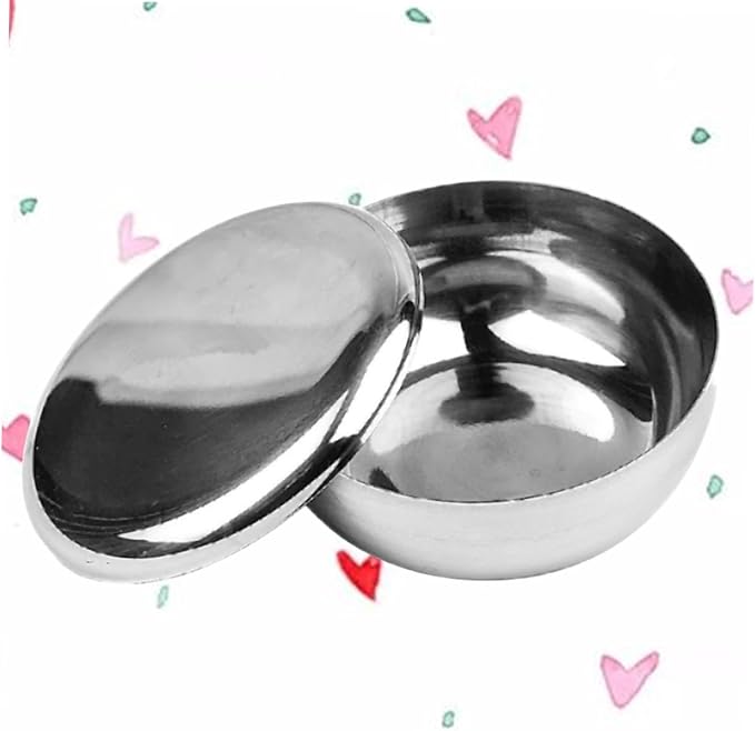 Baluue 1pc Stainless Steel Shaving Bowl Lid Accessory for Men for Traditional Wet Shaving Unbreakable Bubble Bowl for Smooth Lathering